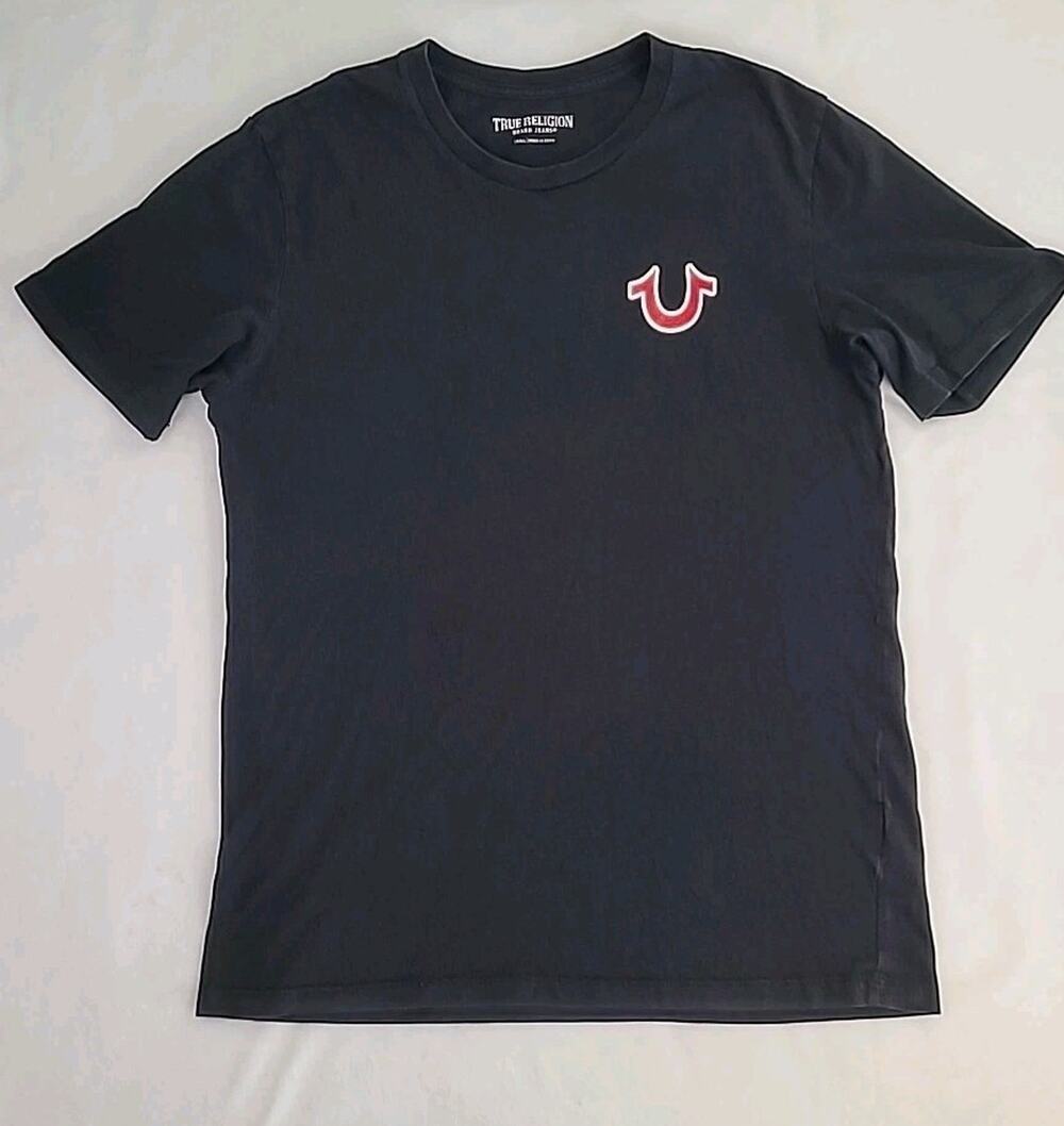 Vintage True Religion Buddha Logo Tee Y2K Black Small